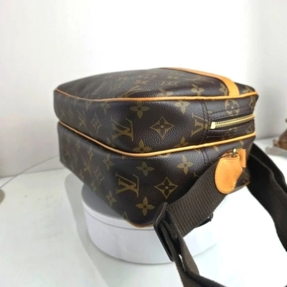 Louis Vuitton Reporter PM Monogram Shoulder Crossbody Messenger Bag Brown